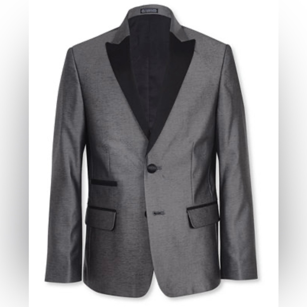 Calvin Klein Gray Blazer Modern Tailoring